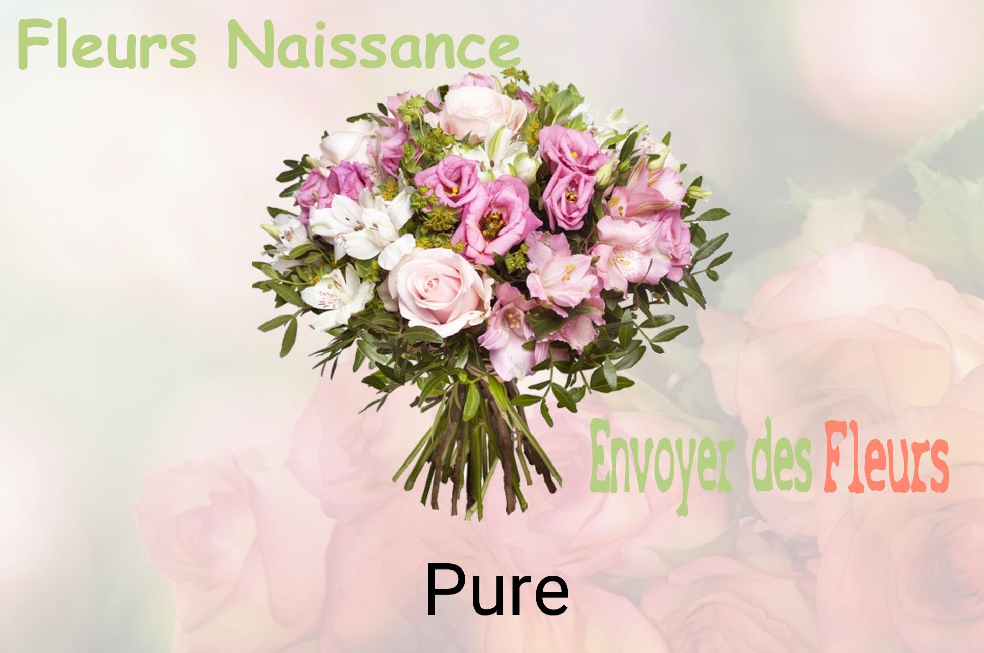 Bouquet de fleurs de naissance livré à Pure